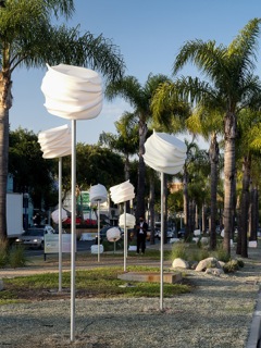 Public art exhibit installed on Santa Monica Blvd.