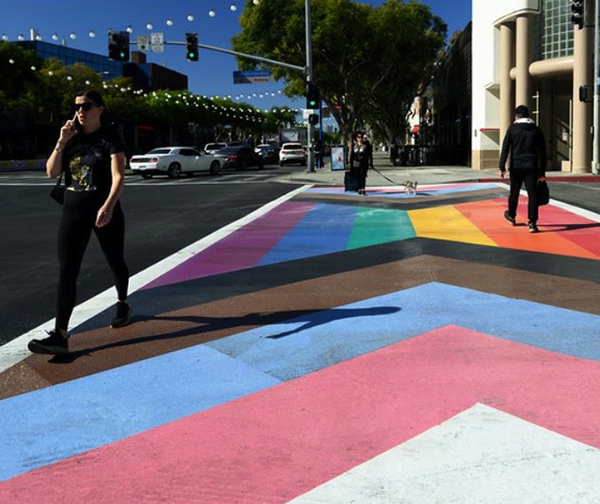 WeHo’s rainbow crosswalks receive updated graphics