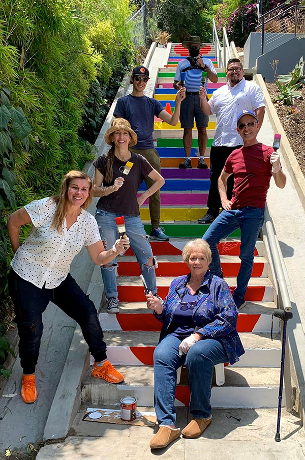 Original artists restore Micheltorena stairway mural