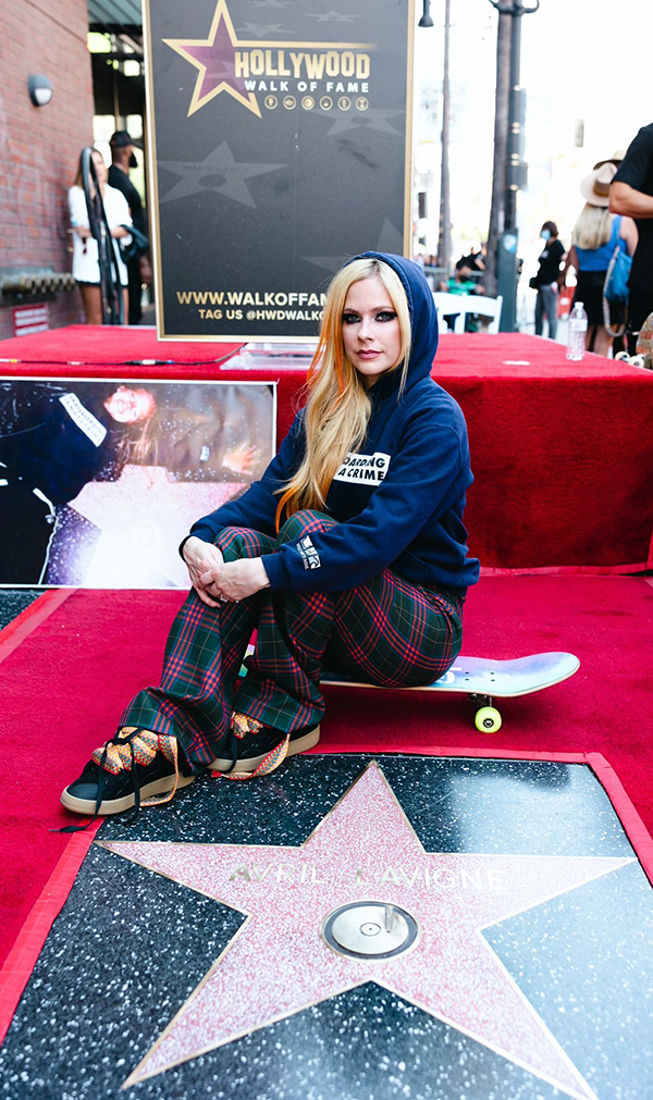 Singer Avril Lavigne receives Walk of Fame star